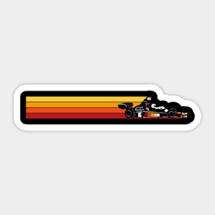 Retro 70s Race Car Sticker